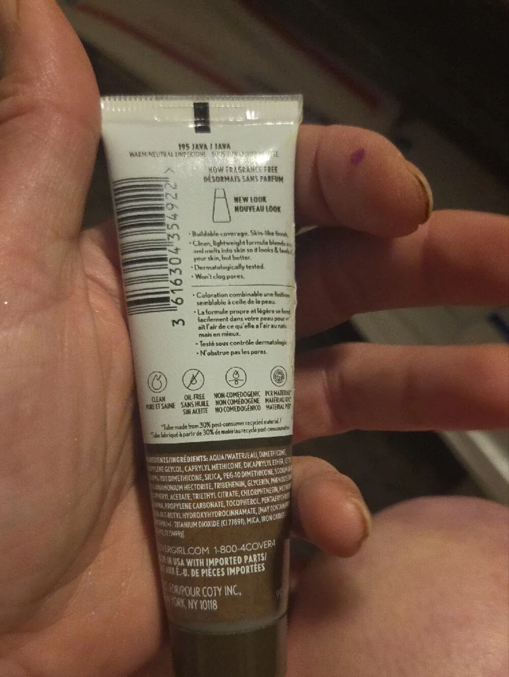 COVERGIRL Clean Invisible Foundation - Java (195) New